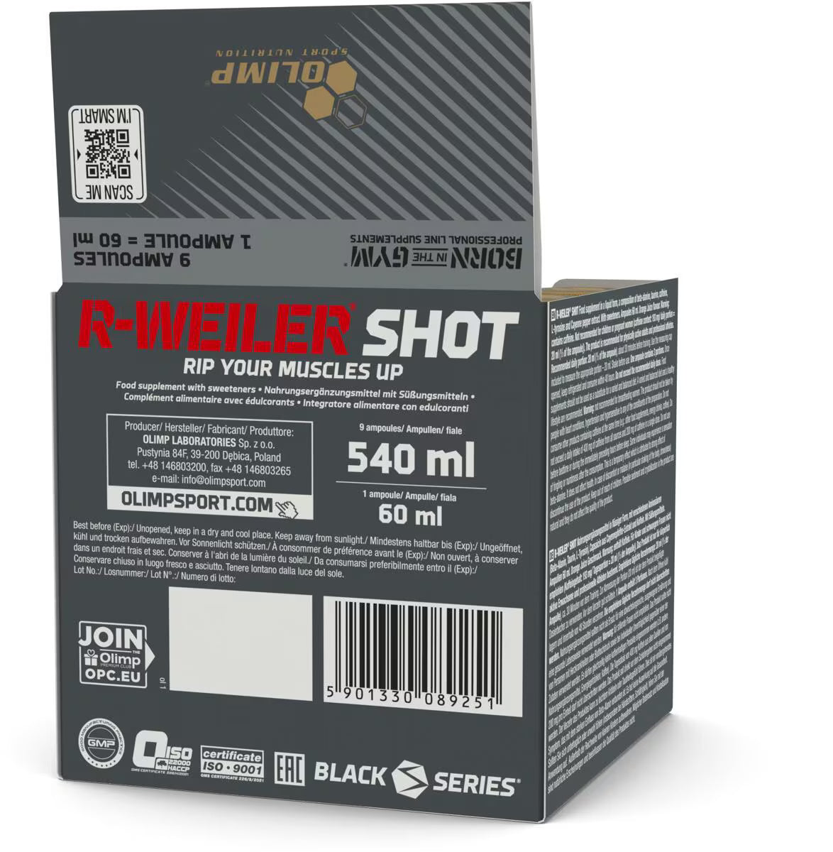 OLIMP® R-WEILER SHOTS 9 x 60ml Glas