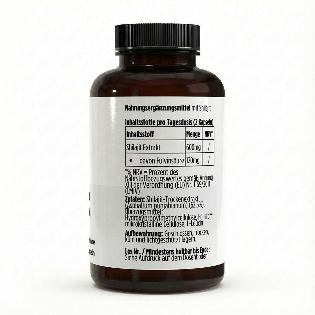 Shilajit (20% Fulvinsäure) - 90 vegane Kapseln