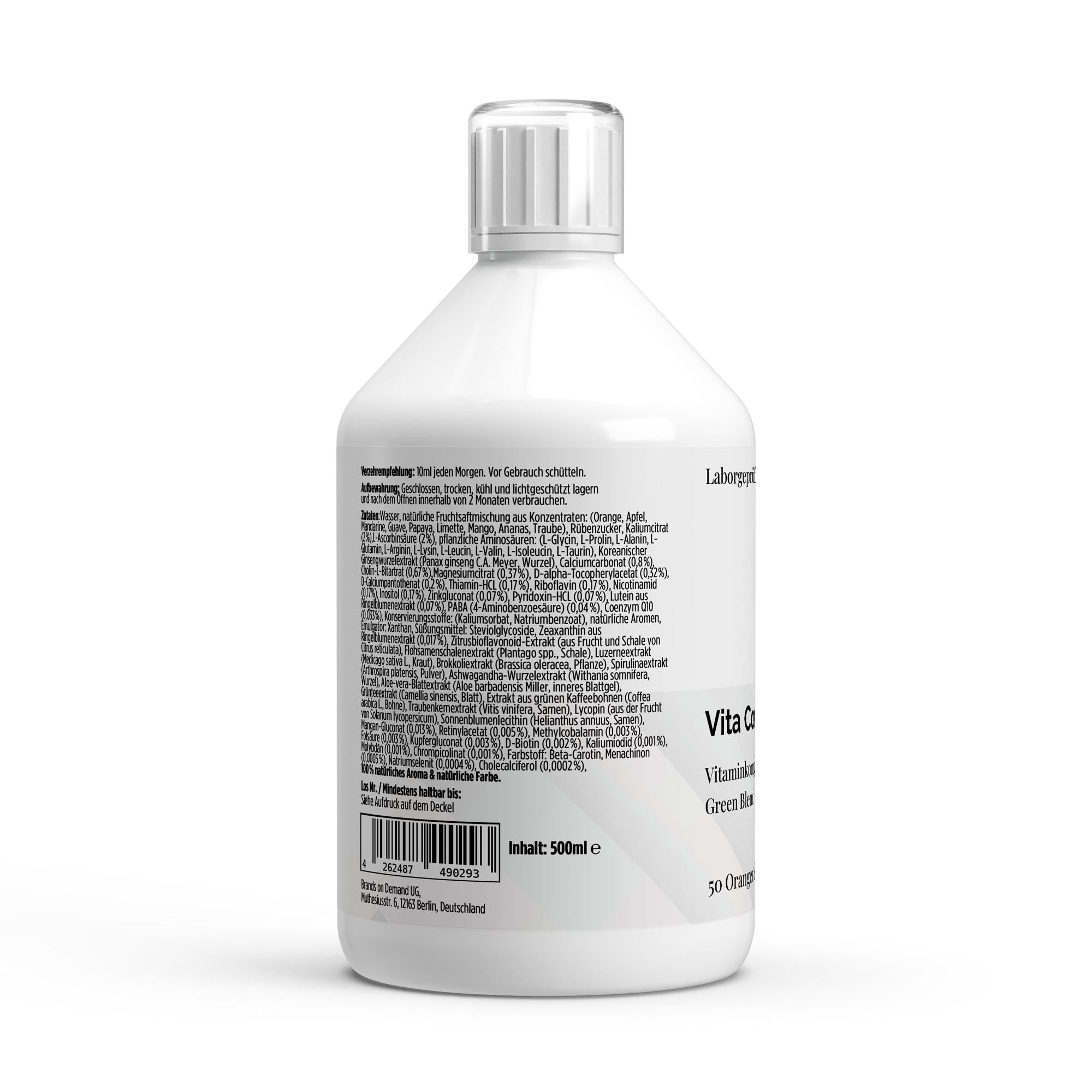 Vita Complete PLUS+ 50 vegane Shots - Fresh Orange - 500ml