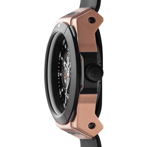 Vento Schwarz Roségold Leder