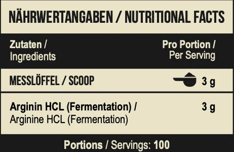 Arginine HCL 500 g Unflavored