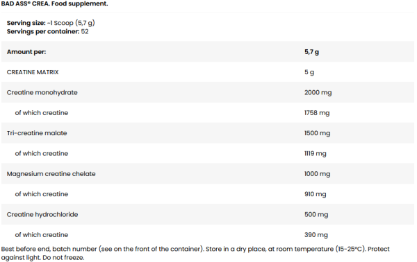 BAD ASS® CREA Complex 300g