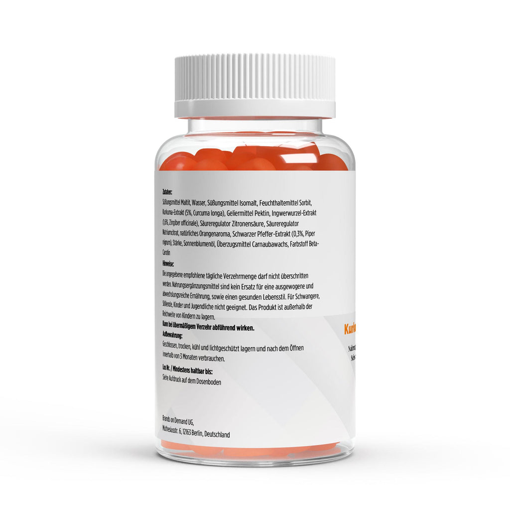 Curcuma + Ingwer + Schwarzer Pfeffer Gummies - 60 Stk.