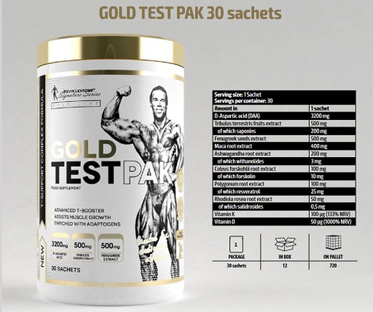 Kevin Levrone® GOLD TEST PAK 30 Portionen