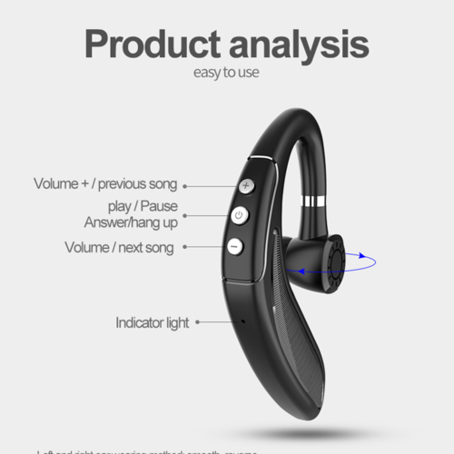 Kabelloses Bluetooth 5.0-Headset mit langer Standby-Zeit und Freisprechfunktion