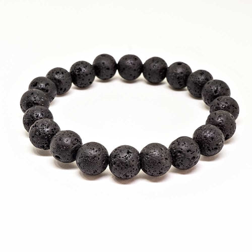 Armband aus Lavastein-Perlen