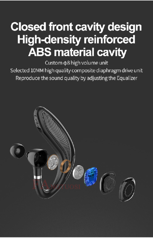 Kabelloses Bluetooth 5.0-Headset mit langer Standby-Zeit und Freisprechfunktion