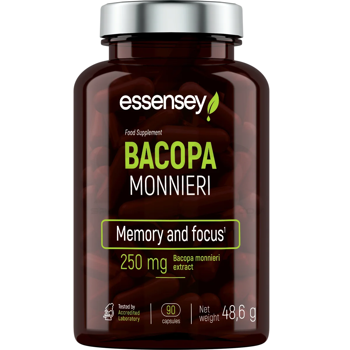 Essensey® BACOPA MONNIERI 250mg (Brahmi) 90 Kapseln