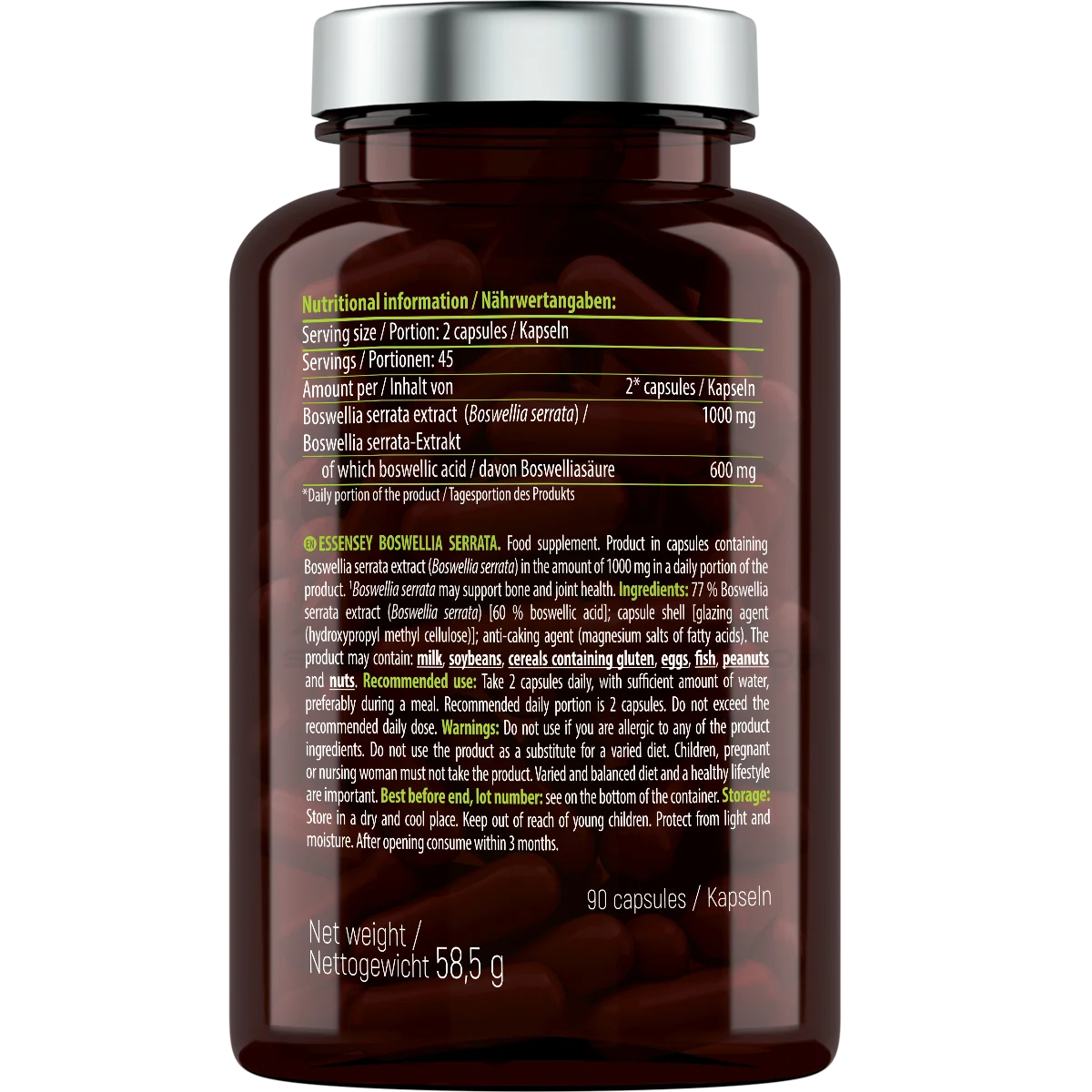 Essensey® BOSWELLIA SERRATA (Weihrauch) 1000mg 90 Kapseln