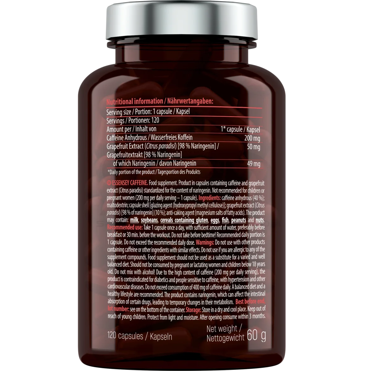 Essensey® KOFFEIN 200mg 120 Kapseln