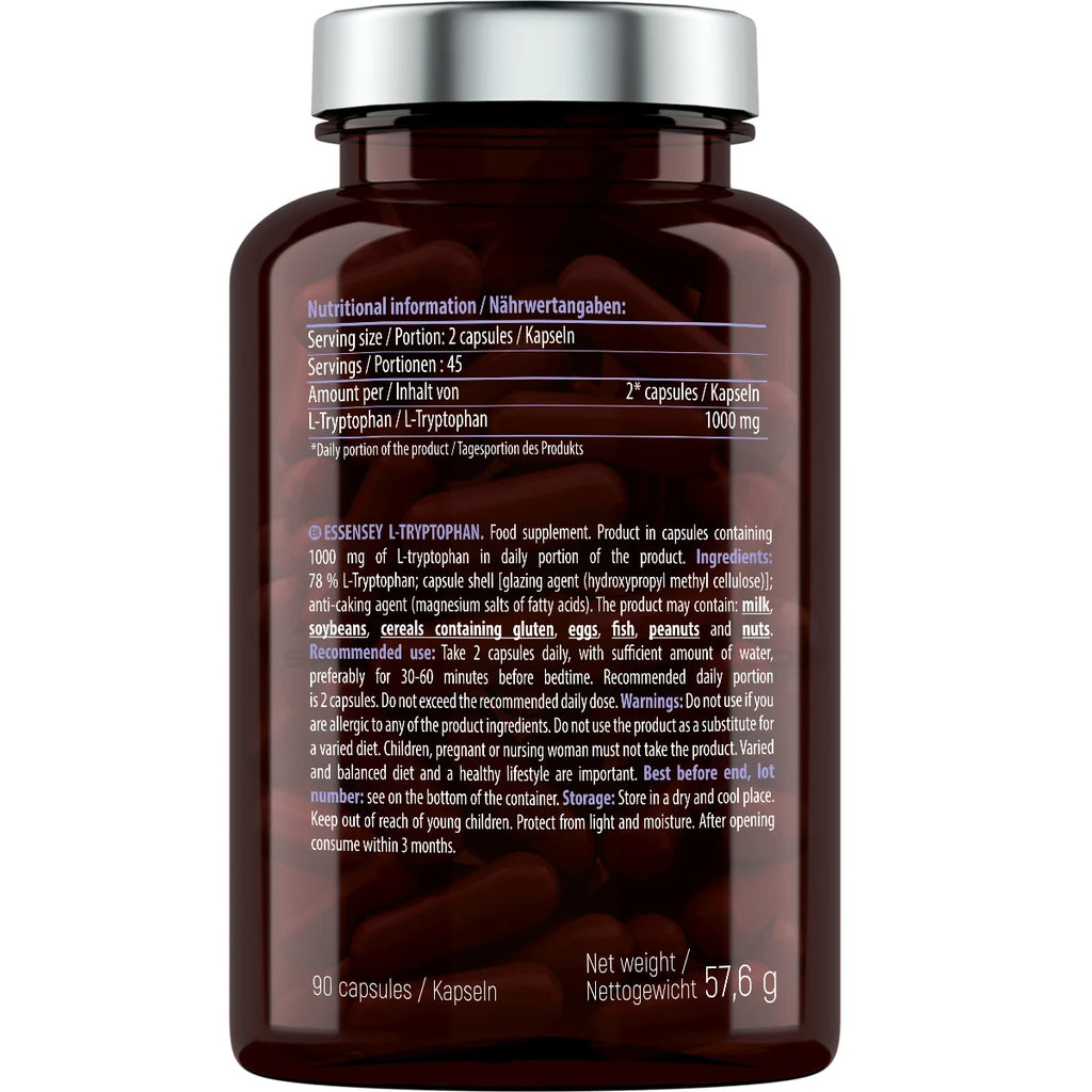 Essensey® L-TRYPTOPHAN 1000mg 90 Kapseln