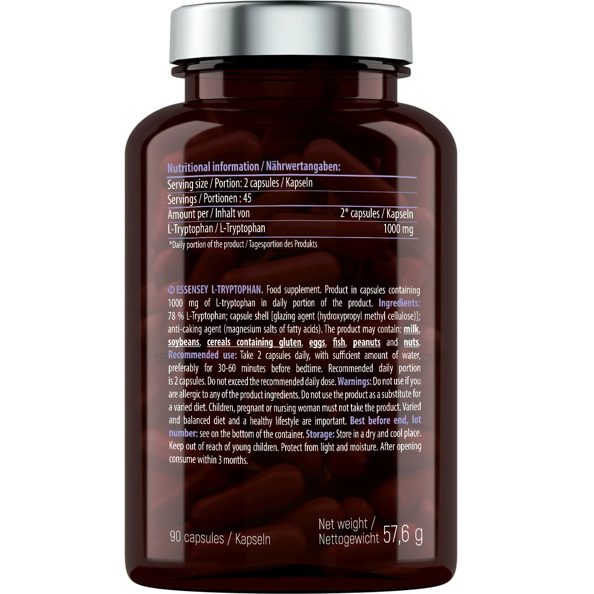 Essensey® L-TRYPTOPHAN 1000mg 90 Kapseln