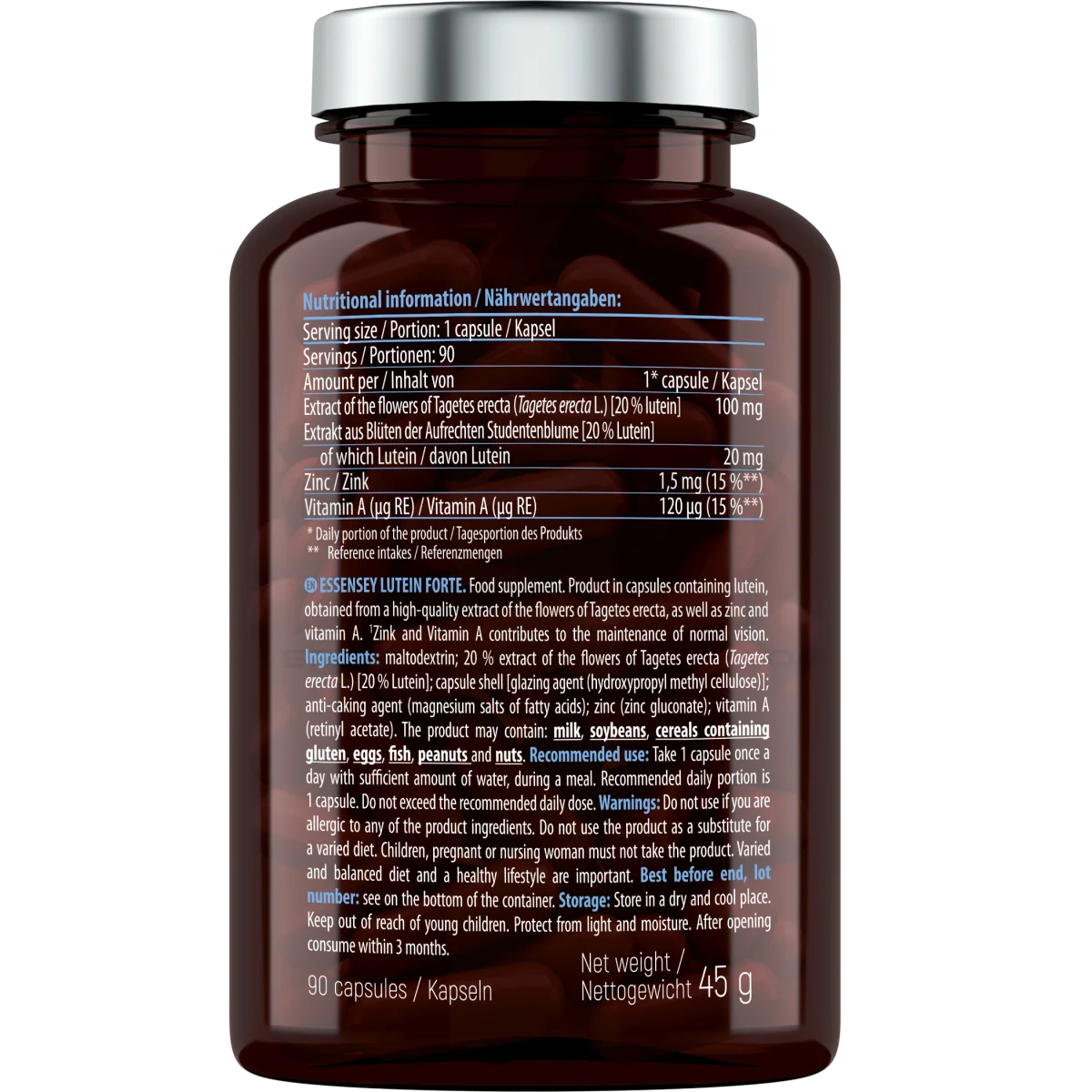 Essensey® LUTEIN FORTE 100mg 90 Kapseln
