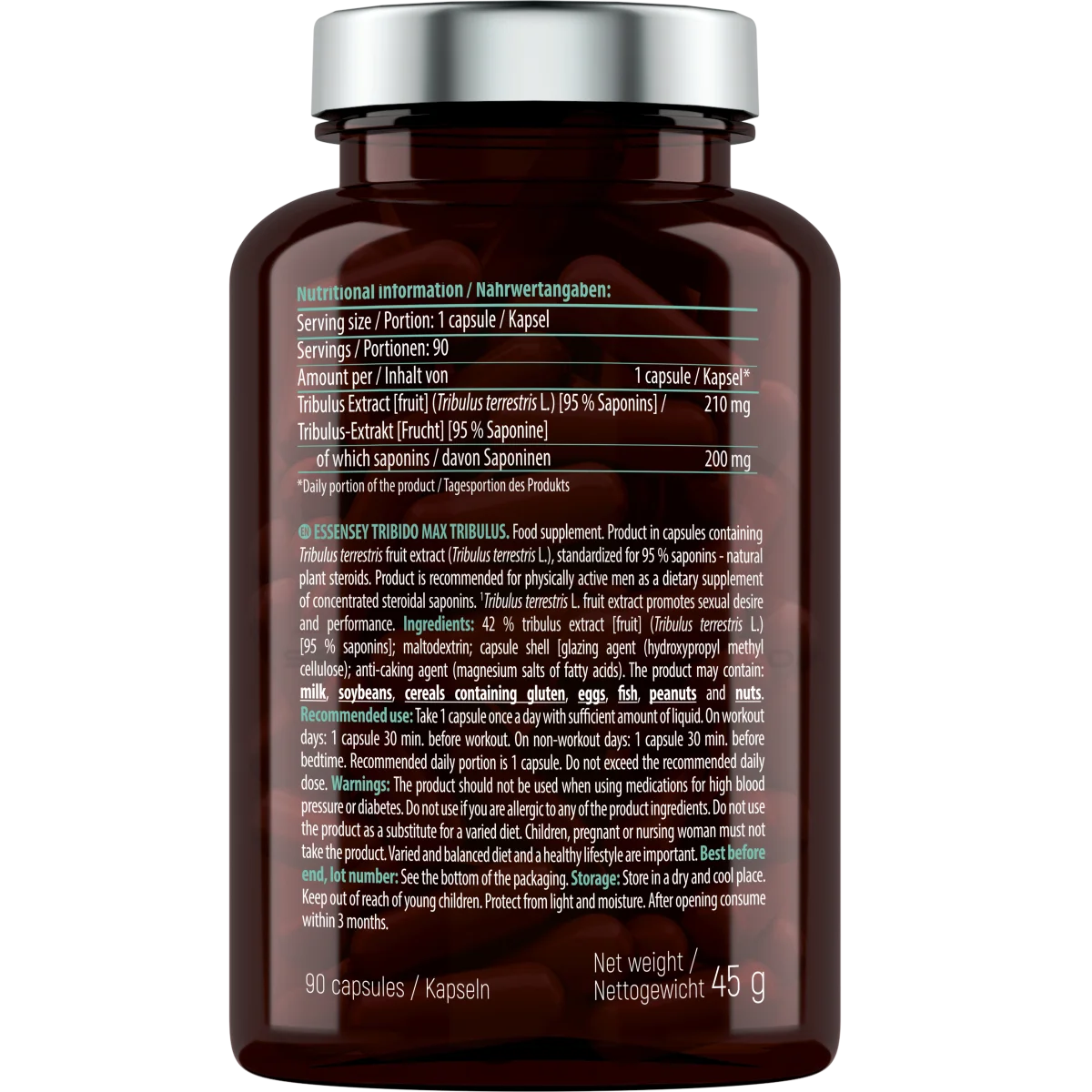 Essensey® TRIBIDO MAX TRIBULUS 210mg 90 Caps