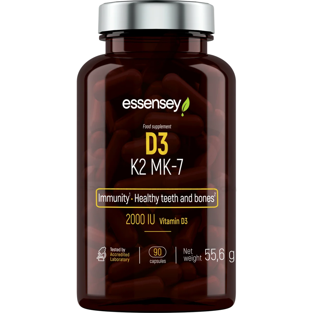 Essensey® VITAMIN D3 2000 I.U + K2 MK-7 90 Kapseln