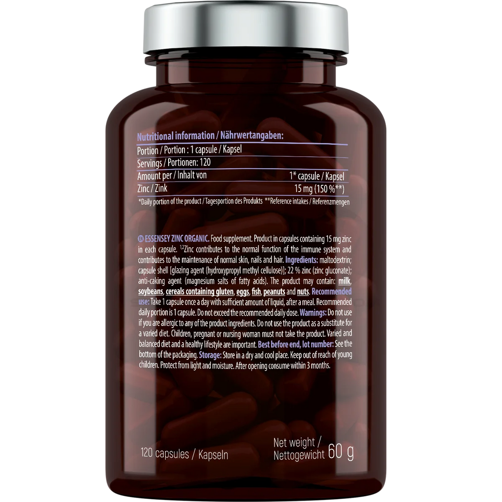Essensey® ZINC ORGANIC 15mg 120 Kapseln