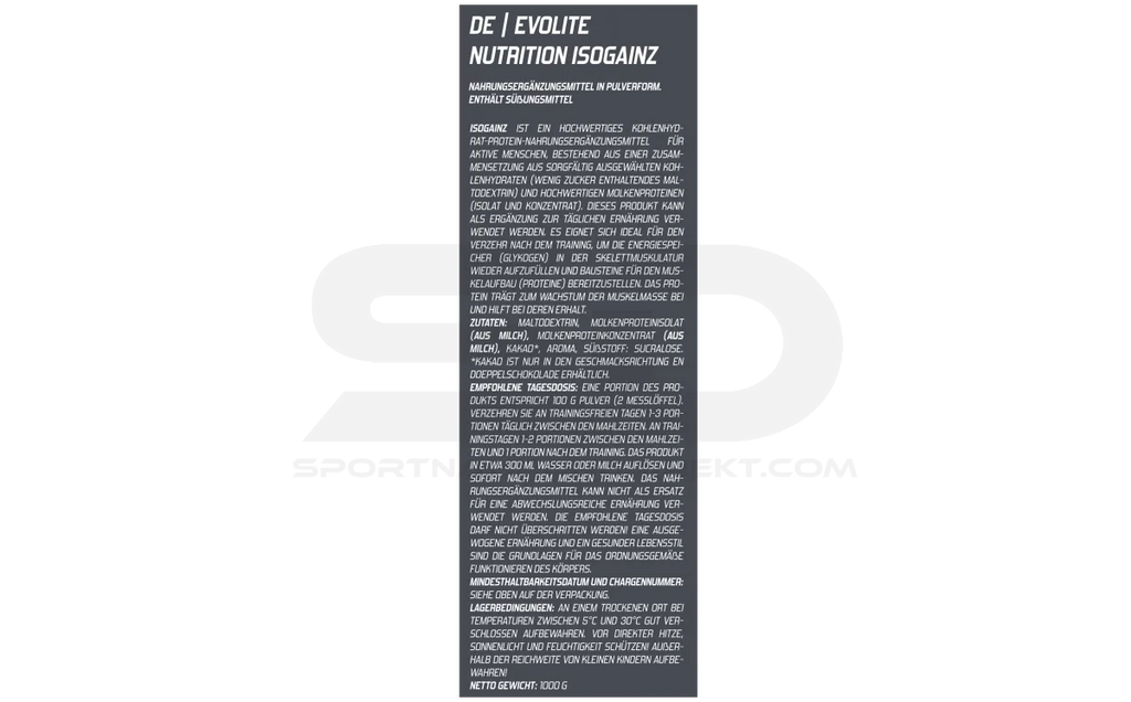 EVOLITE® ISO GAINZ 1000g