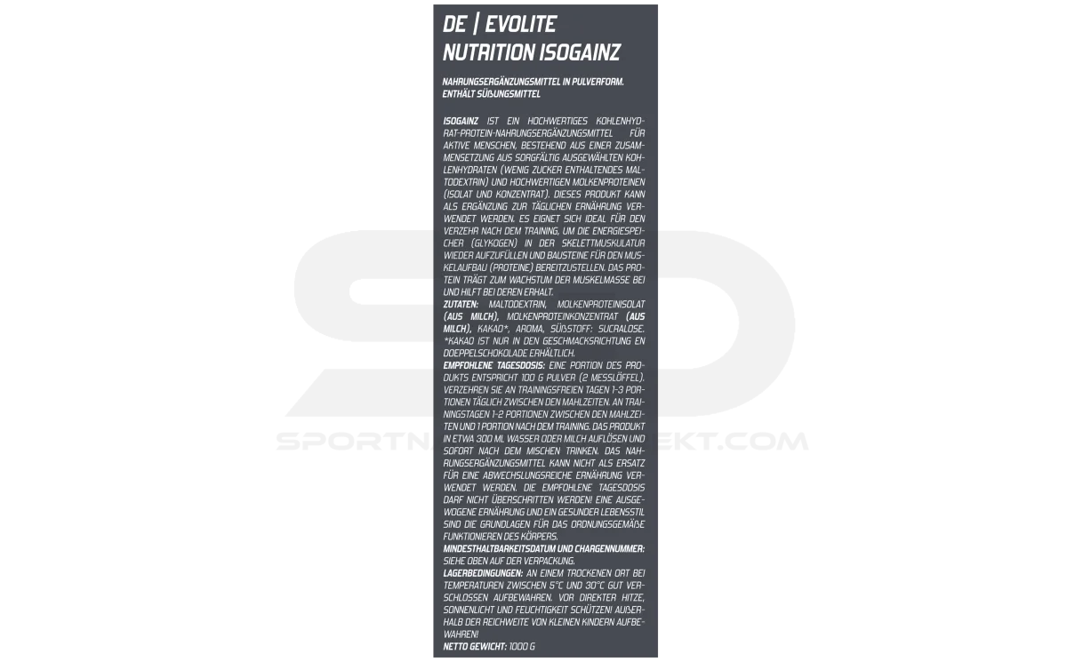 EVOLITE® ISO GAINZ 1000g
