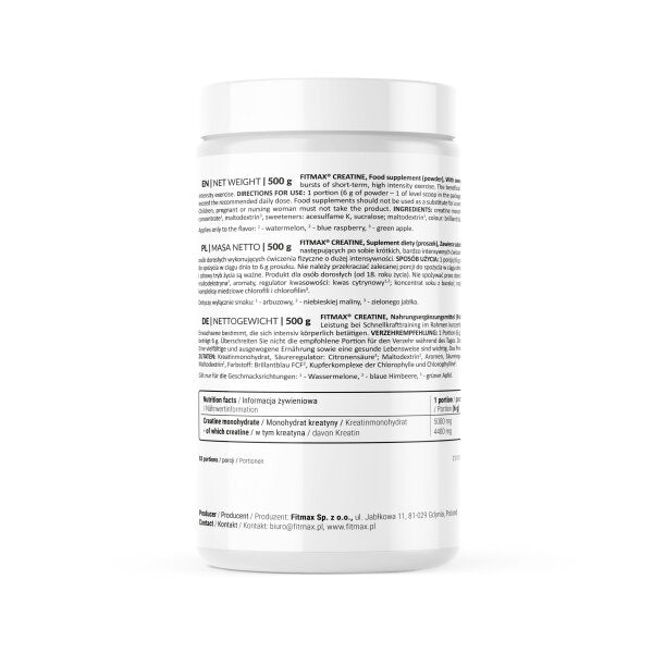 FITMAX® CREATINE Monohydrate 500g
