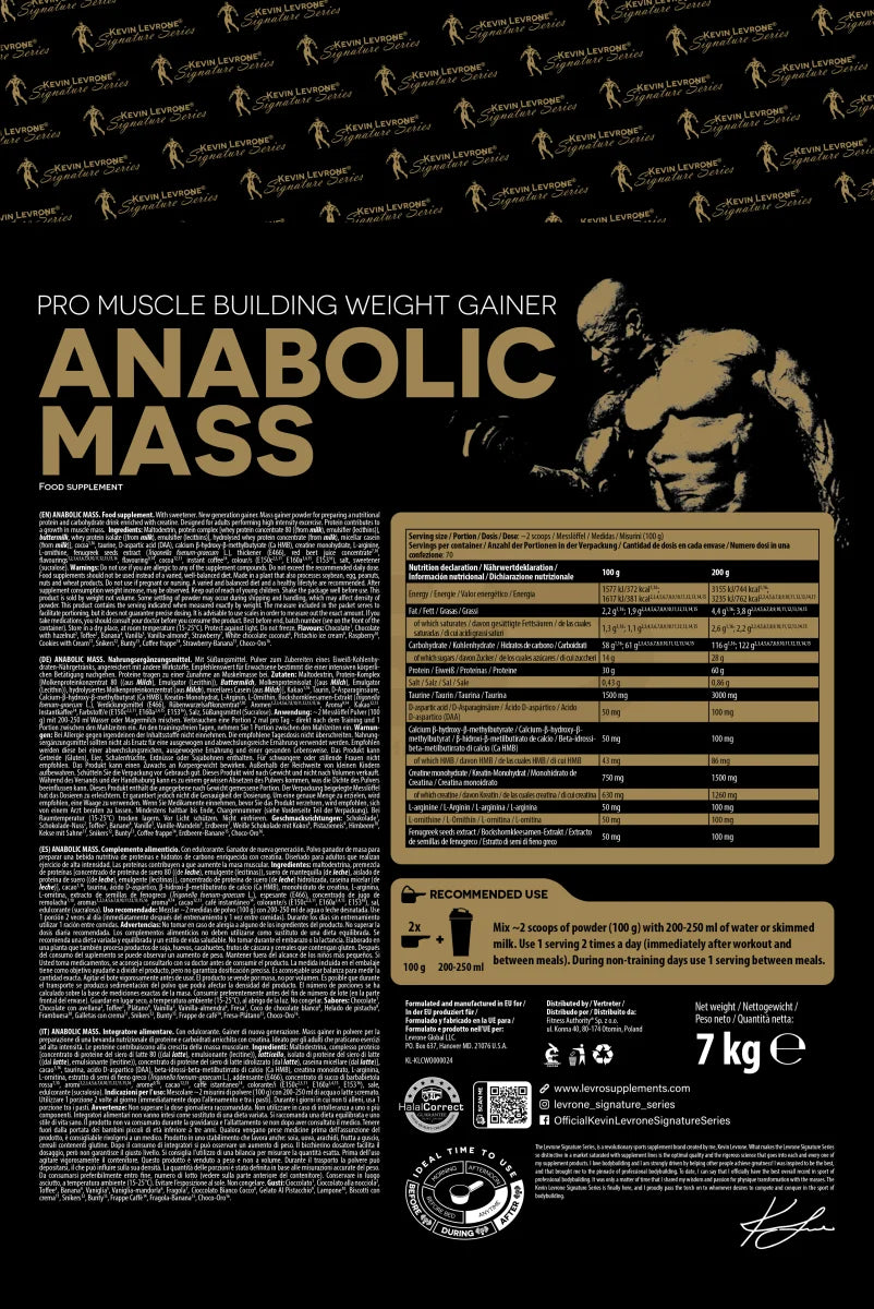 Kevin Levrone ANABOLIC MASS 7kg