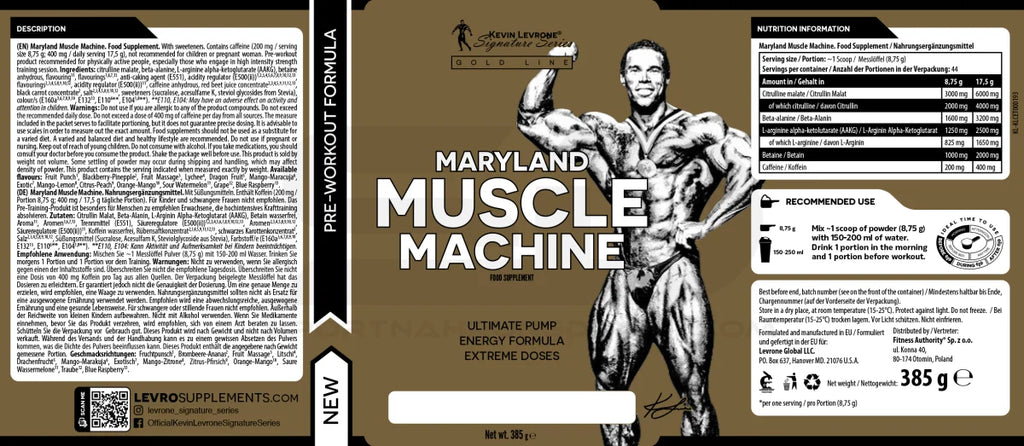 Kevin Levrone MARYLAND MUSCLE MACHINE 385g