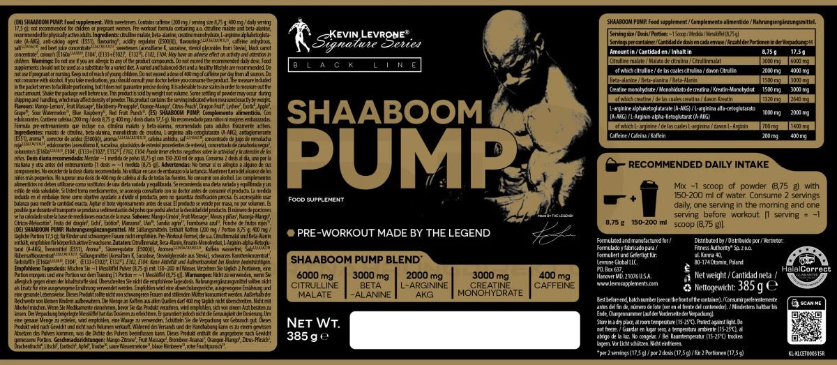 Kevin Levrone SHAABOOM PUMP 385g
