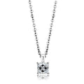 Rhodinierter Kettenanhänger aus 925er Sterlingsilber mit Zirkonia (AAA-Qualität)