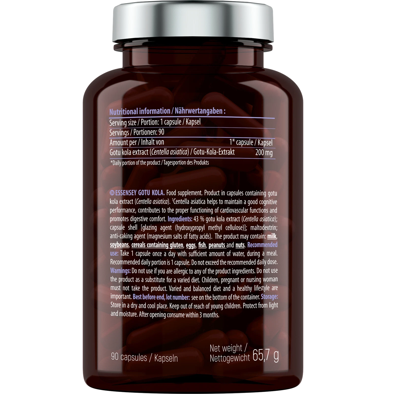 Essensey® GOTU KOLA 200mg 90 Caps