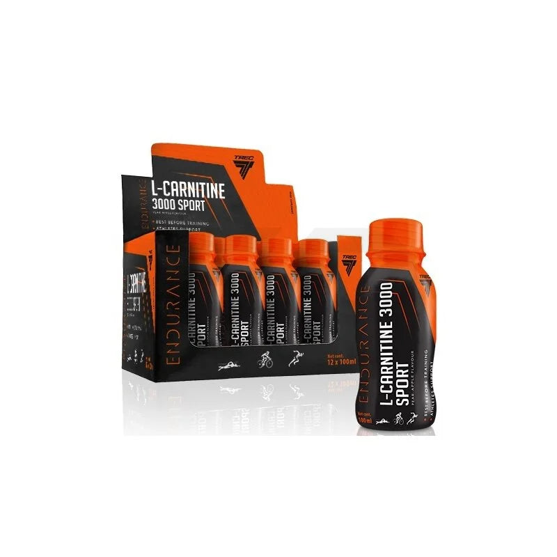 TREC® L-CARNITINE 3000 SPORT Shots 12 x100ml Birne-Apfel