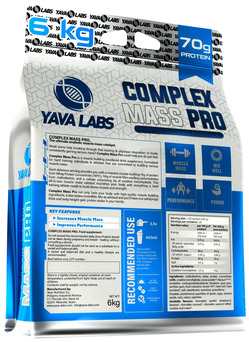YAVA LABS® COMPLEX MASS PRO 6kg (35% Protein)