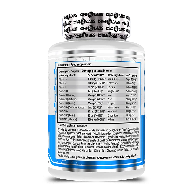 YAVA LABS® MULTIVITAMIN Support 60 Kapseln
