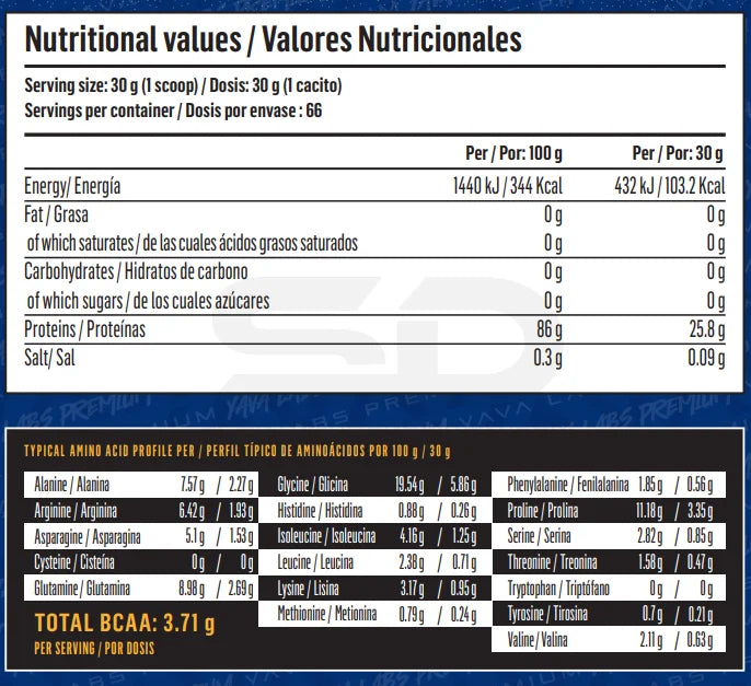 YAVA LABS® PREMIUM BEEF Protein Hydrolysat 2kg